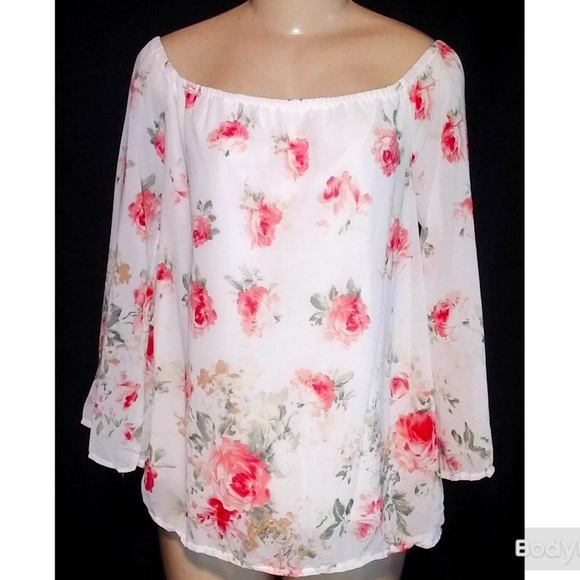 Floral Off The Shoulder Top - Picture 1 of 12